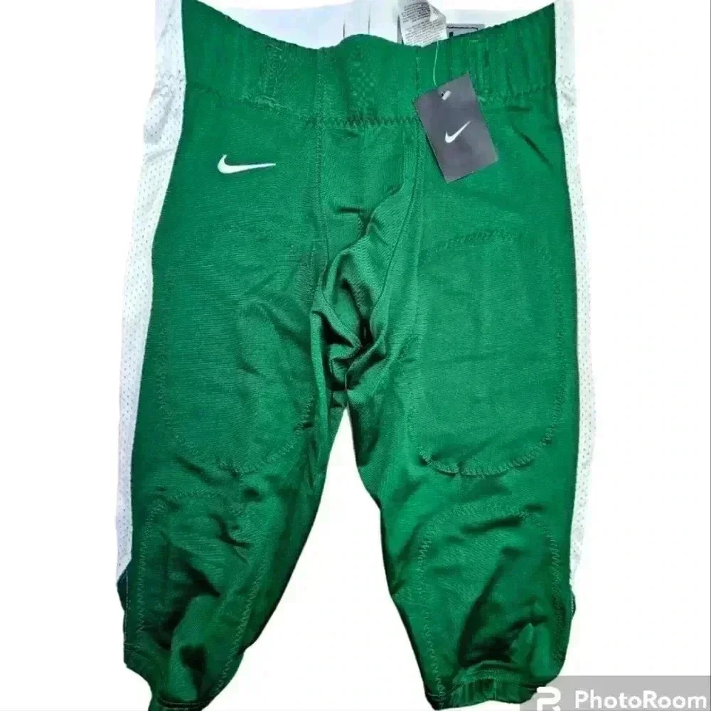Nike Men's Open Field Football Pants Dark Green/ White #615745/342 NWT Large